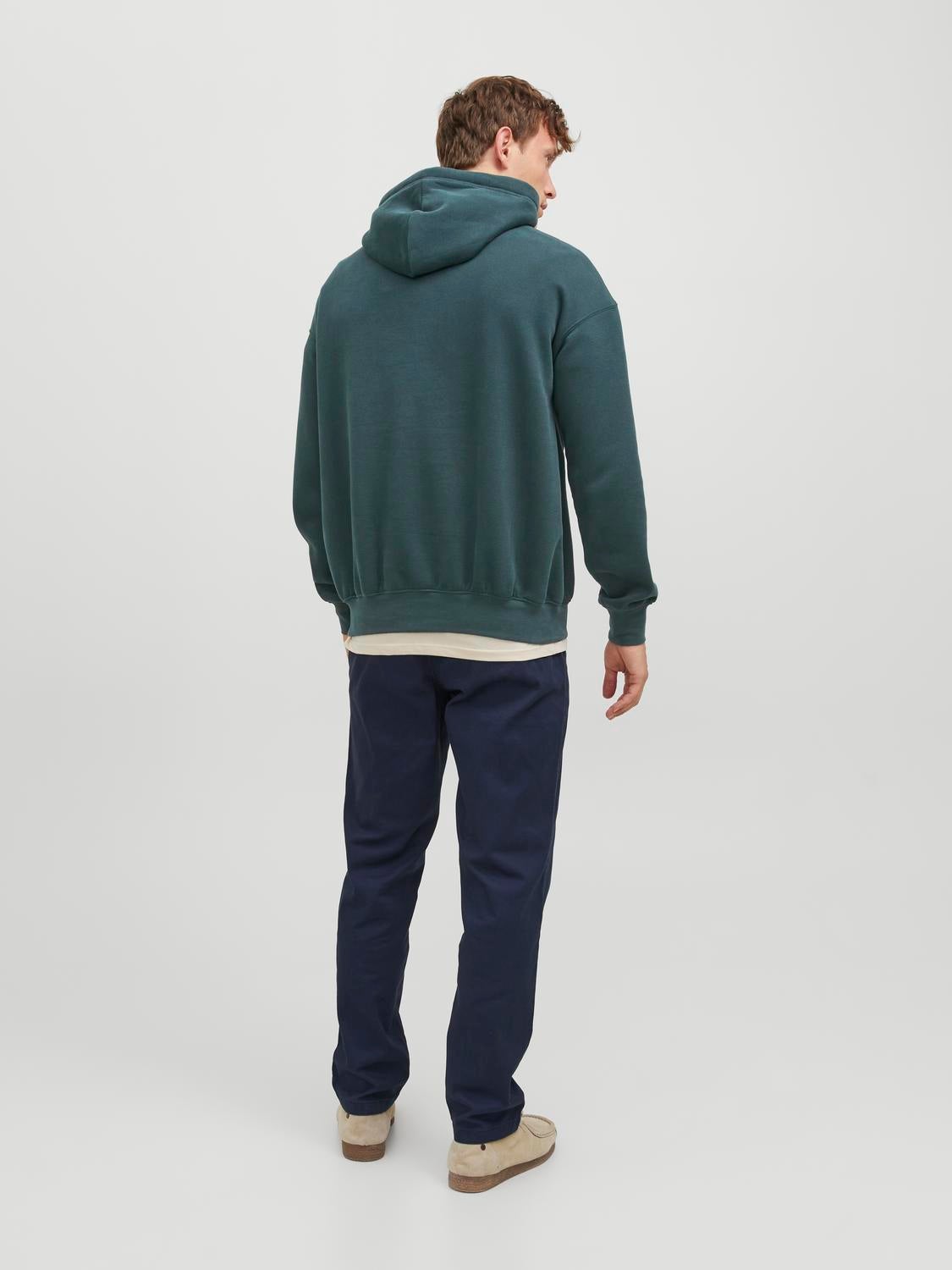 Printed Hoodie | Medium Green | Jack & Jones®