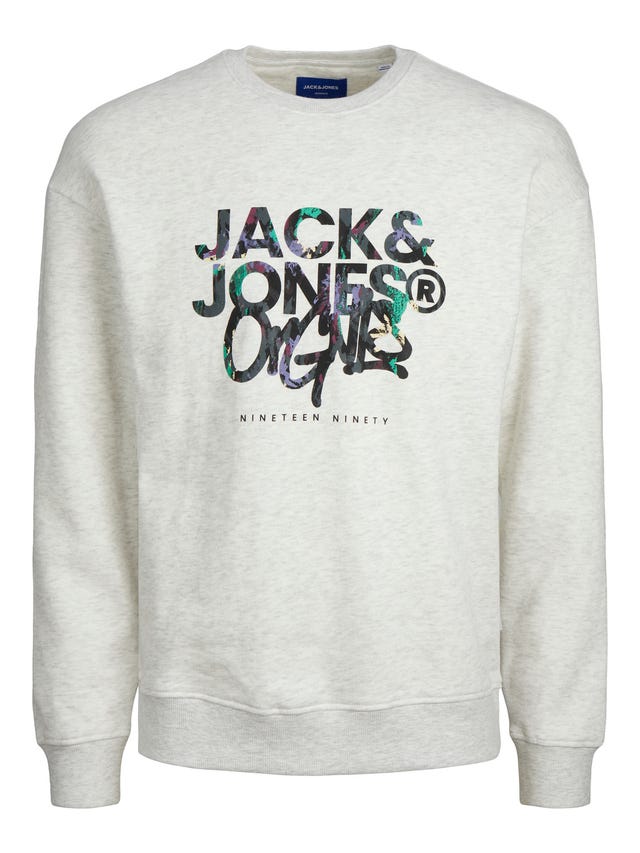 Jack & Jones Printed Crew neck Sweatshirt - 12242366