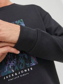 Jack & Jones Printed Crew neck Sweatshirt -Black - 12242366