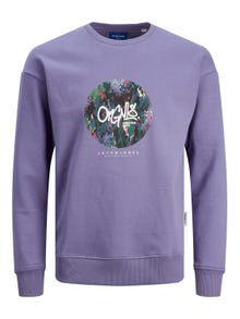 Jack & Jones Bedrukt Sweatshirt met ronde hals -Twilight Purple - 12242366