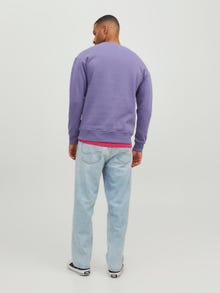 Jack & Jones Printet Sweatshirt med rund hals -Twilight Purple - 12242366