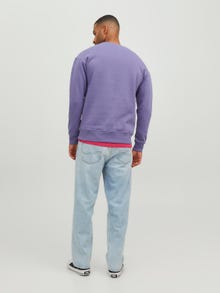 Jack & Jones Spausdintas raštas Apatinis prakaituojantis megztinis -Twilight Purple - 12242366