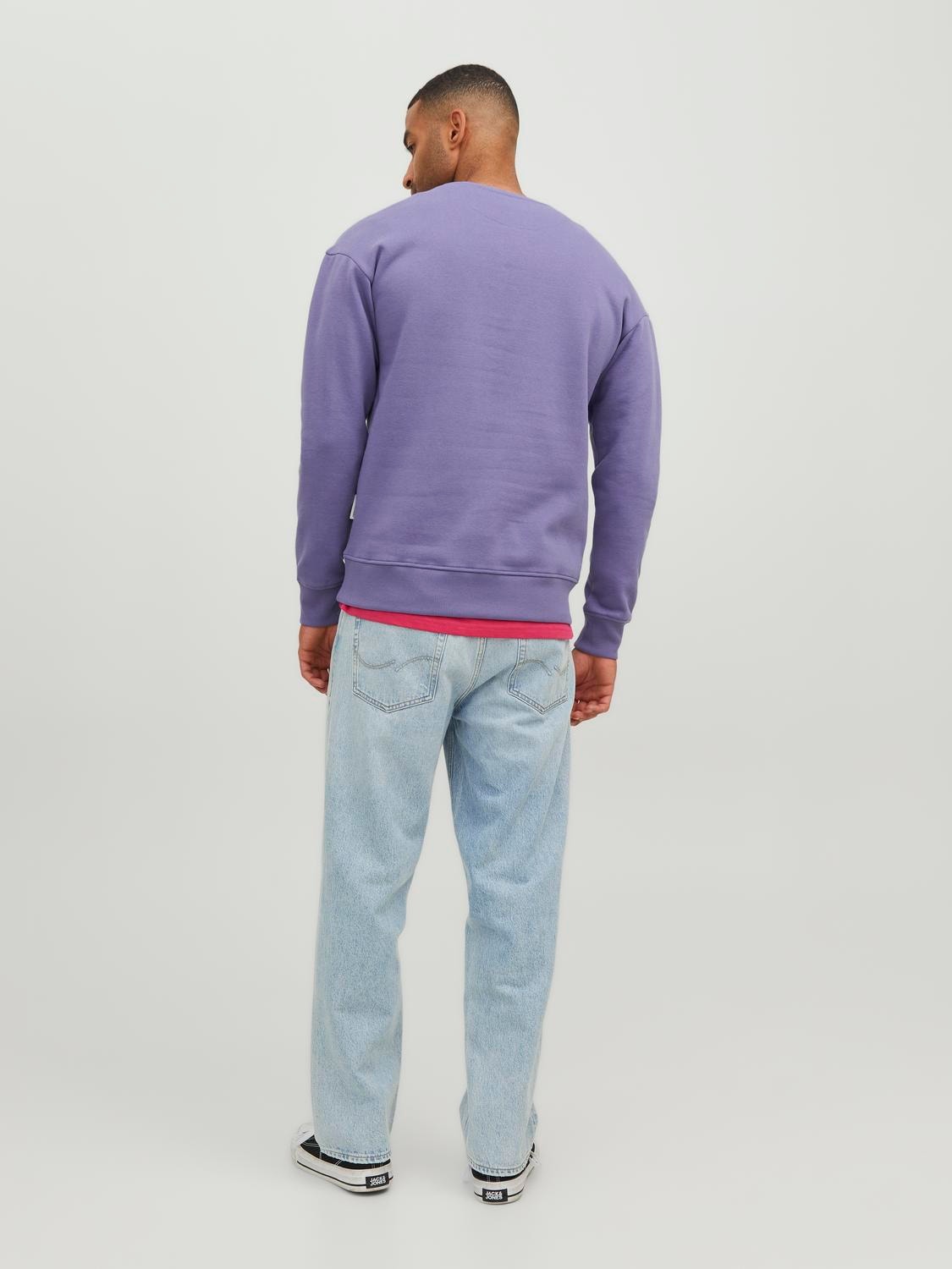 Jack & Jones Spausdintas raštas Apatinis prakaituojantis megztinis -Twilight Purple - 12242366