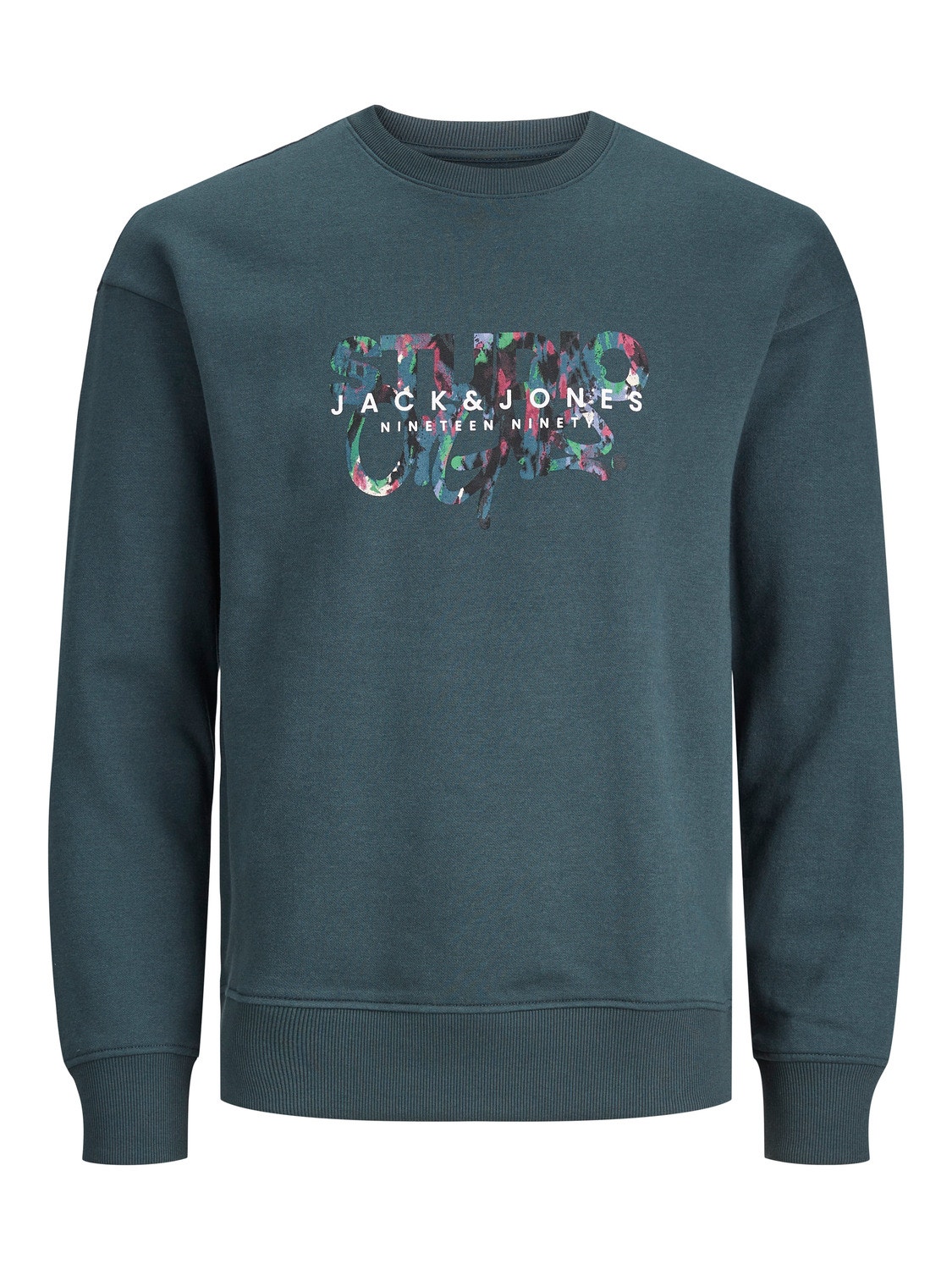 Jack & Jones Nyomott mintás Személyzeti nyakú pulóver -Magical Forest - 12242366