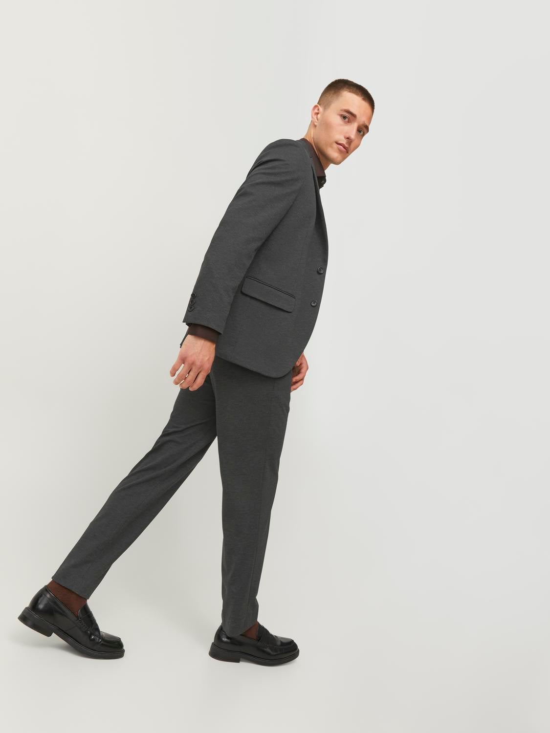 ASOS DESIGN premium stretch tailored trouser in mono pinstripe | ASOS