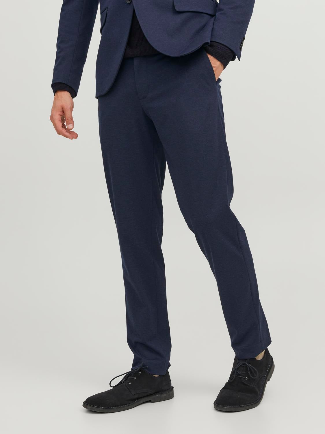 Taylor & Wright Cooper Navy Tailored Fit Suit Trousers - Matalan