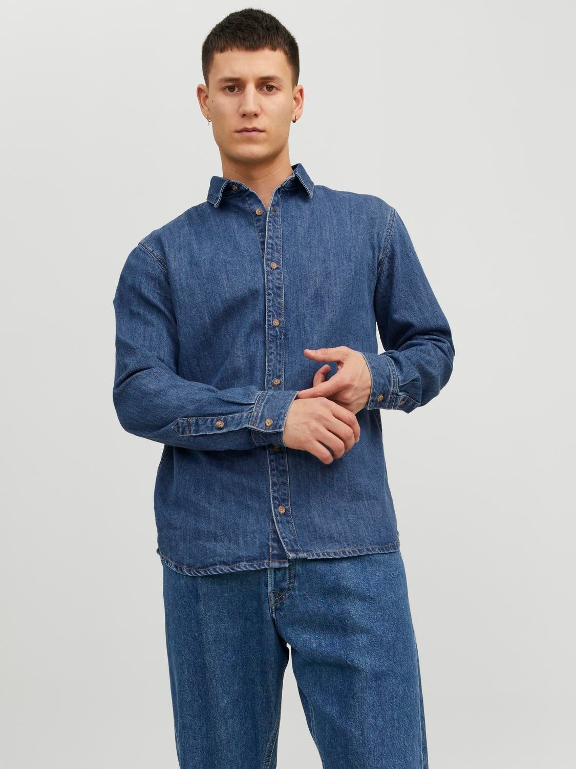 Chemise En Denim Regular Fit - Jack & Jones - Modalova