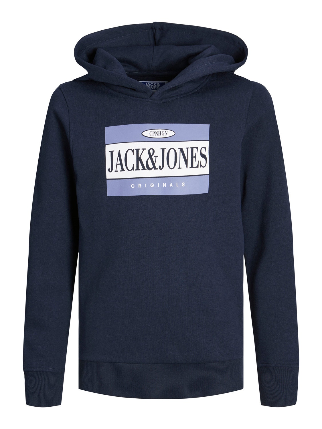 Jack & Jones Logo Hoodie Voor jongens -Navy Blazer - 12242465