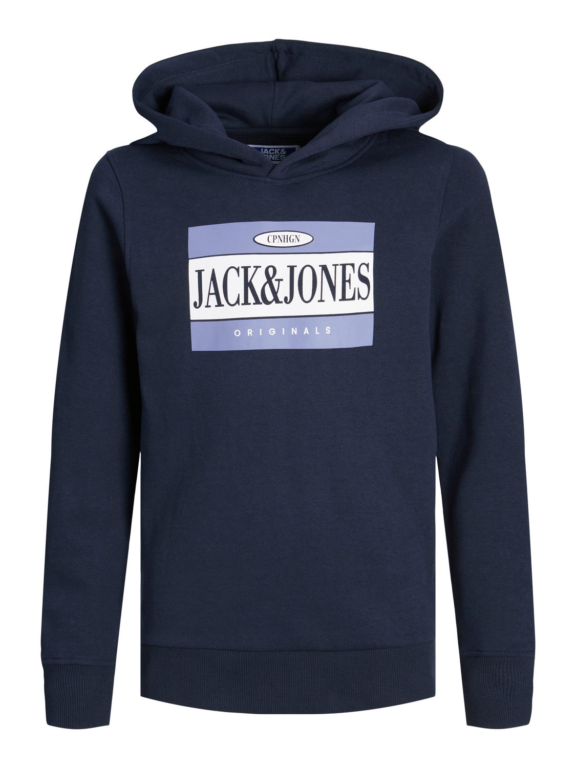 Jack & Jones Z logo Bluza z kapturem Dla chłopców -Navy Blazer - 12242465