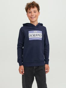 Jack & Jones Logo Hoodie Voor jongens -Navy Blazer - 12242465