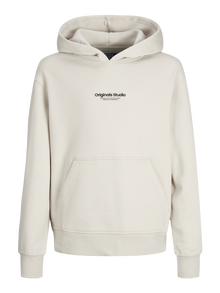 Jack & Jones Koszulki z nadrukiem Bluza z kapturem Junior -Moonbeam - 12242469
