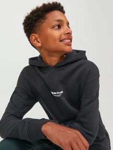 Jack & Jones Printed Hoodie Junior -Black - 12242469