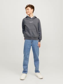 Jack & Jones Printed Hoodie For boys -Iron Gate - 12242469