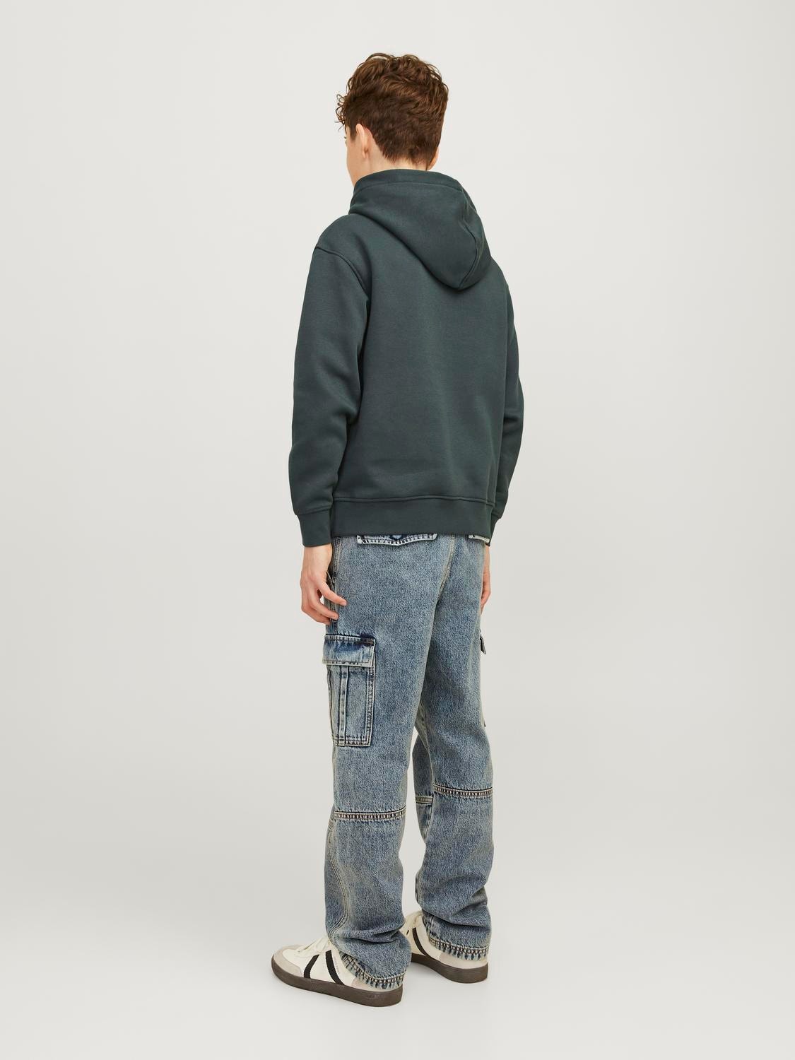 Jack & Jones Hoodie Estampar Para meninos -Forest River - 12242469