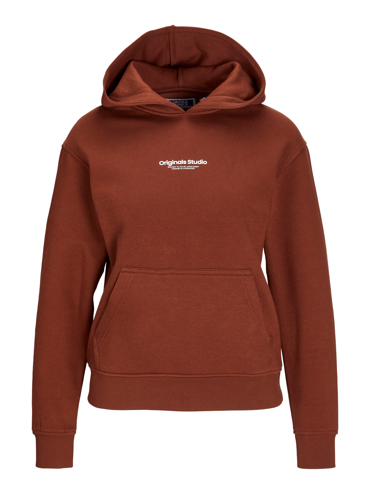 Jack & Jones Spausdintas raštas Megztinis su gobtuvu For boys -Brandy Brown - 12242469