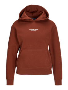 Jack & Jones Sudadera con capucha Estampado Para chicos -Brandy Brown - 12242469