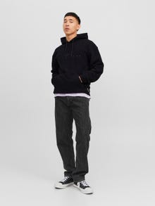 Jack & Jones Vienspalvis Megztinis su gobtuvu -Black - 12242470