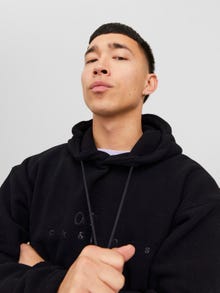 Jack & Jones Plain Hoodie -Black - 12242470