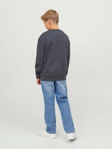 Jack & Jones Nyomott mintás Személyzeti nyakú pulóver Ifjúsági -Asphalt - 12242471