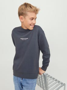 Jack & Jones Nyomott mintás Személyzeti nyakú pulóver Ifjúsági -Asphalt - 12242471