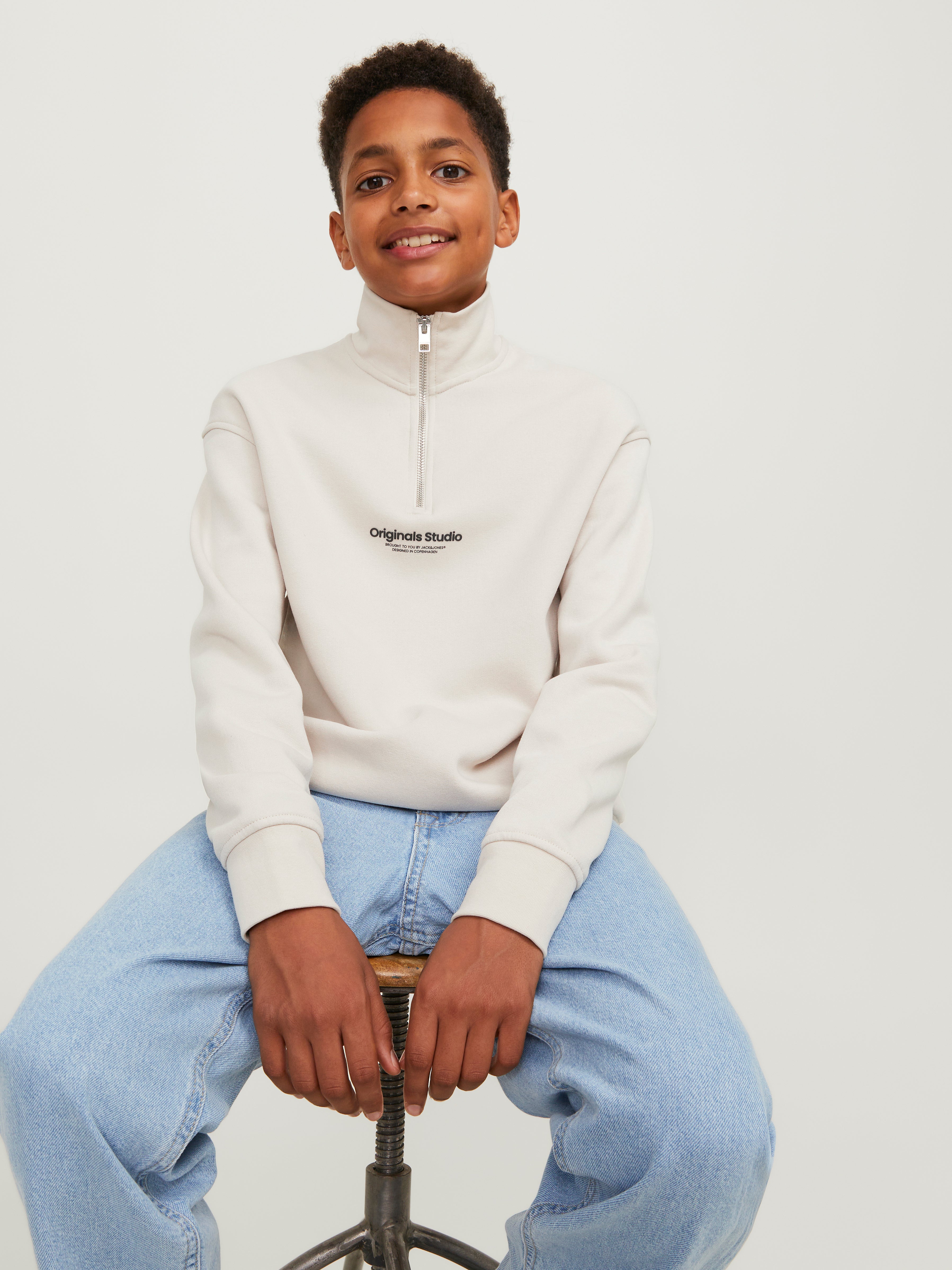 Boys half store zip sweatshirt