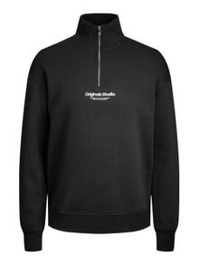 Jack & Jones Printet Sweatshirt med lynlås Til drenge -Black - 12242475