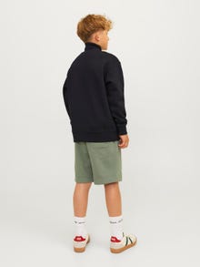 Jack & Jones Printed Zip Sweatshirt For boys -Black - 12242475