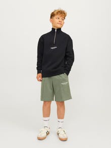 Jack & Jones Printed Zip Sweatshirt For boys -Black - 12242475