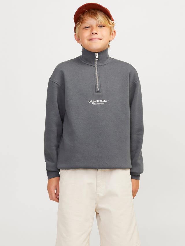 Jack & Jones Moletom com Fecho Estampar Para meninos - 12242475