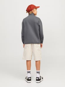 Jack & Jones Printed Zip Sweatshirt For boys -Iron Gate - 12242475