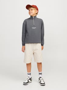 Jack & Jones Felpa Girocollo con zip Stampato Per Bambino -Iron Gate - 12242475