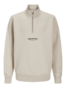 Jack & Jones Gedrukt Sweatshirt met rits Voor jongens -Moonbeam - 12242475