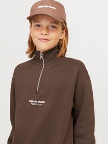 Jack & Jones Sweat à fermeture éclair Imprimé Junior -Chocolate Torte - 12242475