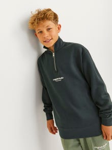 Jack & Jones Spausdintas raštas Užtrauktuku prakaituojantis megztinis For boys -Forest River - 12242475