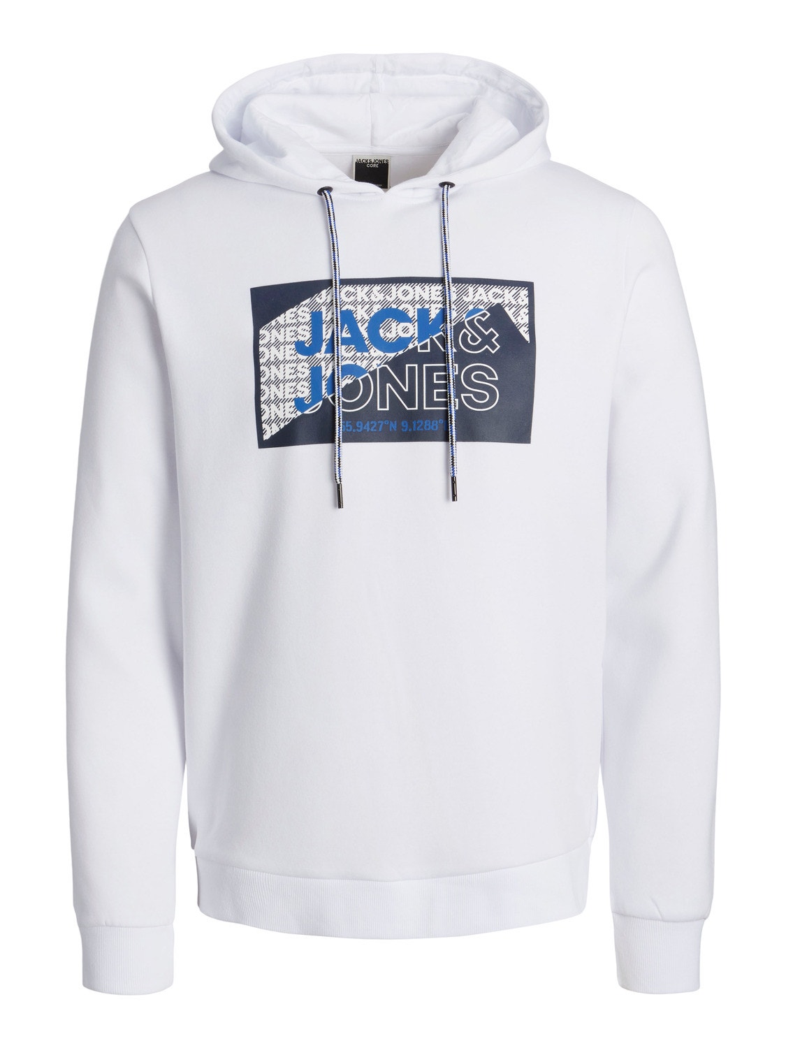 Jack & Jones Logo Hoodie -White - 12242480