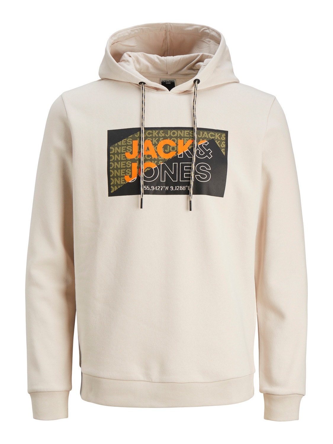 Jack & Jones Logo Hættetrøje -Moonbeam - 12242480