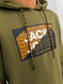 Jack & Jones Hoodie Logo -Olive Branch - 12242480