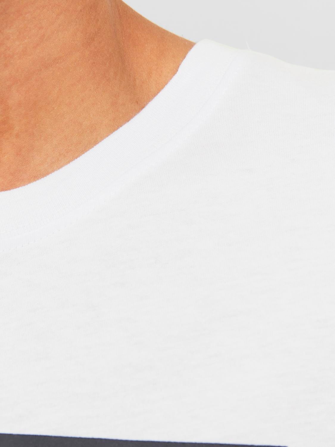 Jack & Jones Logo Pyöreä pääntie T-paita -White - 12242492