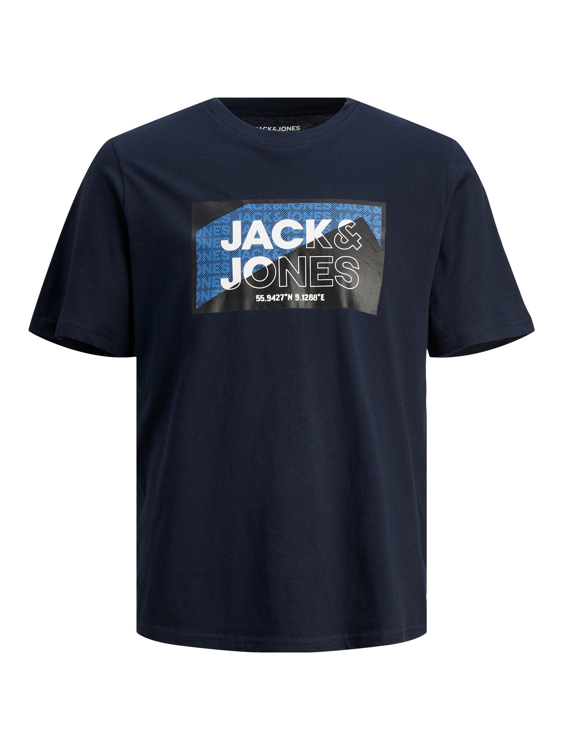Jack & Jones Logo Pyöreä pääntie T-paita -Navy Blazer - 12242492