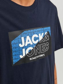 Jack & Jones Logo Rundhals T-shirt -Navy Blazer - 12242492