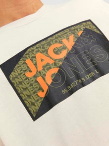 Jack & Jones Logo Rundhals T-shirt -Moonbeam - 12242492