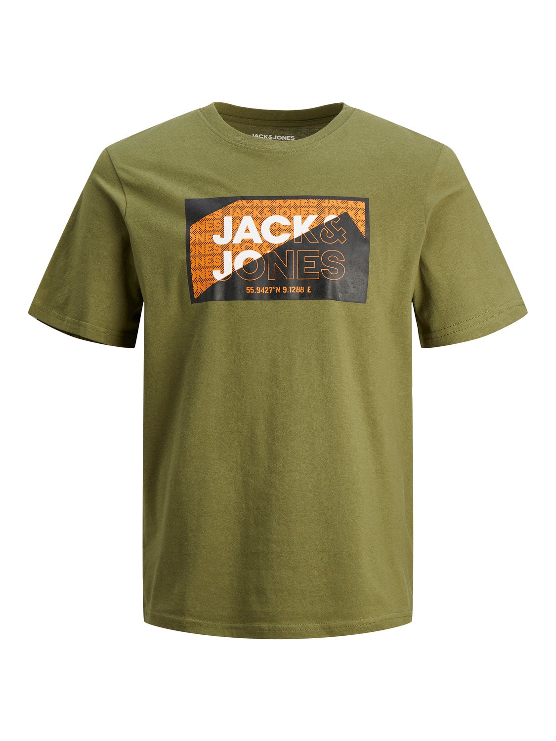 Jack & Jones Logo O-hals T-skjorte -Olive Branch - 12242492
