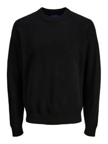 Jack & Jones Bez vzoru Svetr s okrouhlým výstřihem -Black - 12242512