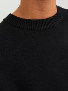 Jack & Jones Einfarbig Strickpullover mit Rundhals -Black - 12242512