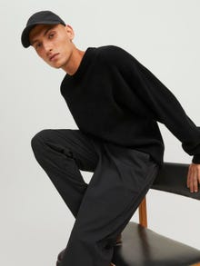 Jack & Jones Bez vzoru Svetr s okrouhlým výstřihem -Black - 12242512