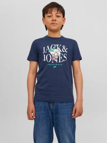 Jack & Jones Spausdintas raštas Marškinėliai For boys -Navy Blazer - 12242739