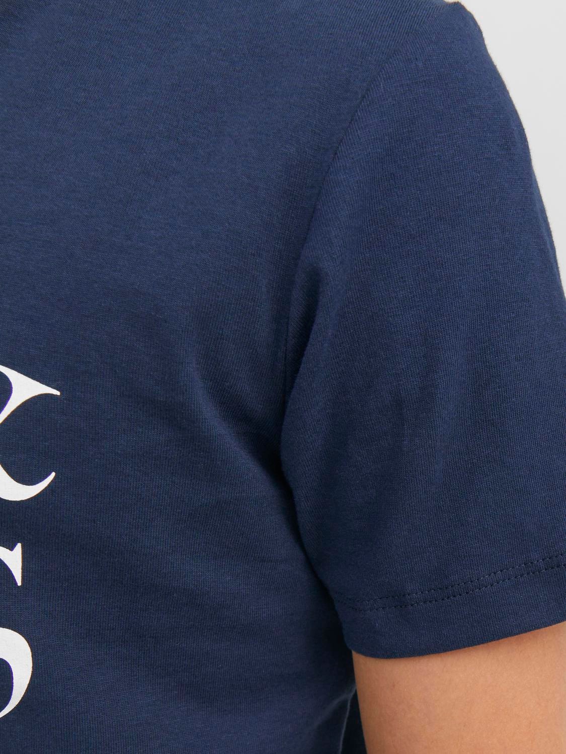Jack & Jones Printed T-shirt For boys -Navy Blazer - 12242739