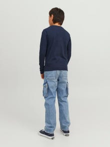 Jack & Jones JJICHRIS JJCARGO SBD 311 Relaxed Fit Jeans For boys -Blue Denim - 12242826
