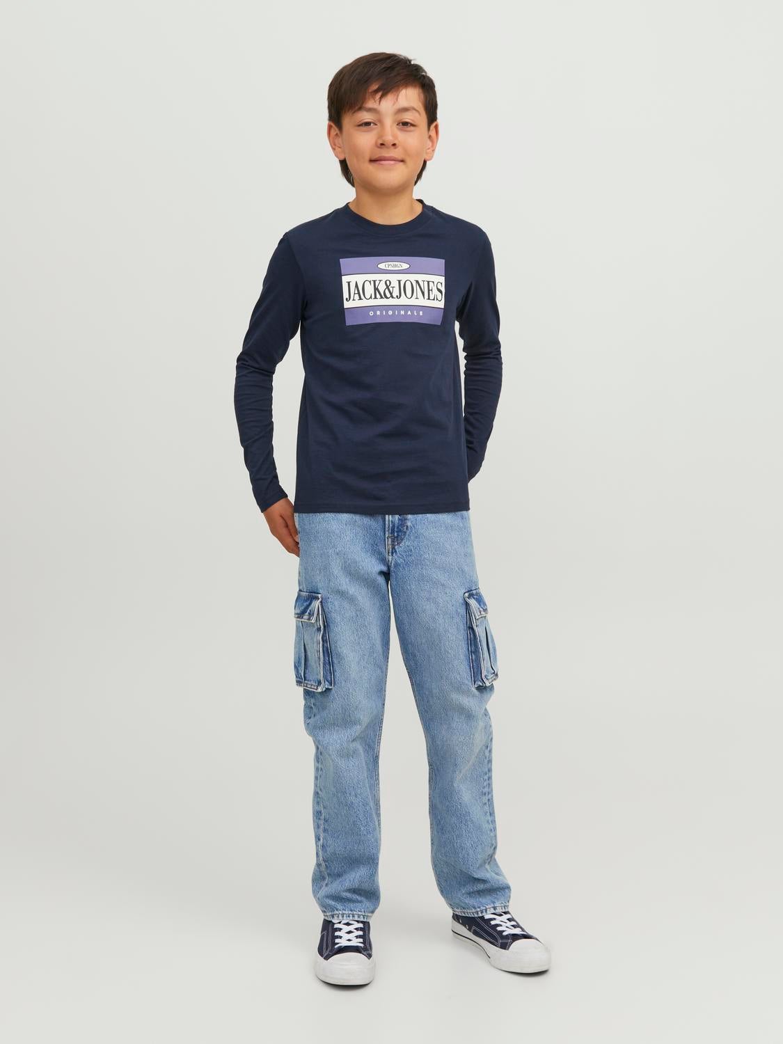 JJICHRIS JJCARGO SBD 311 Relaxed Fit Jeans Para chicos