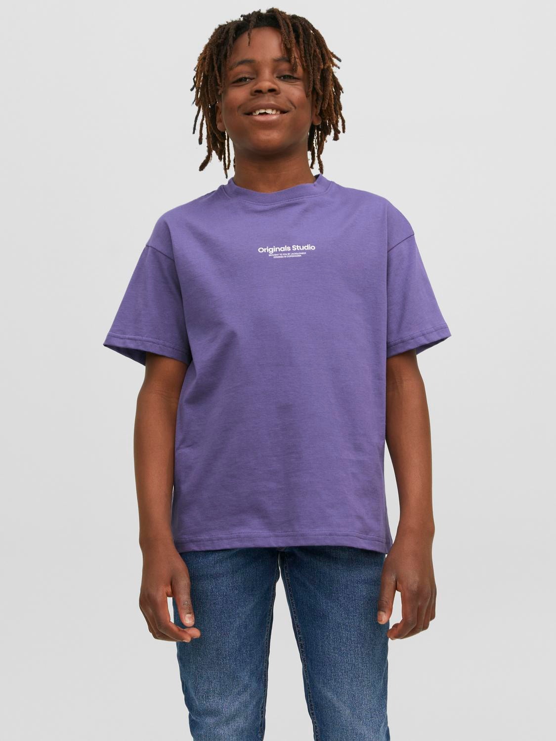 Jack & Jones Gedruckt T-shirt Für jungs -Twilight Purple - 12242827